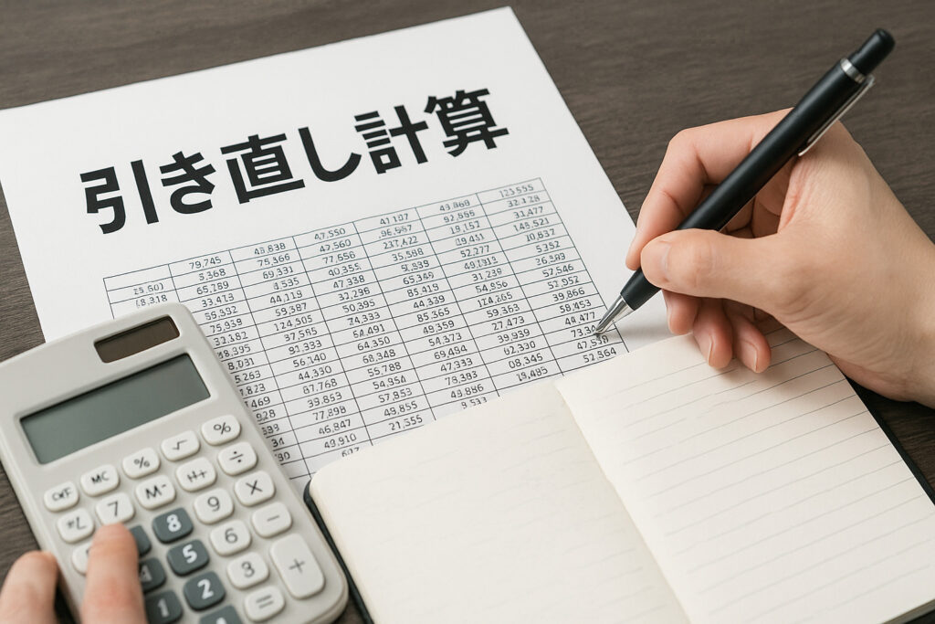 引き直し計算は自分でできる?