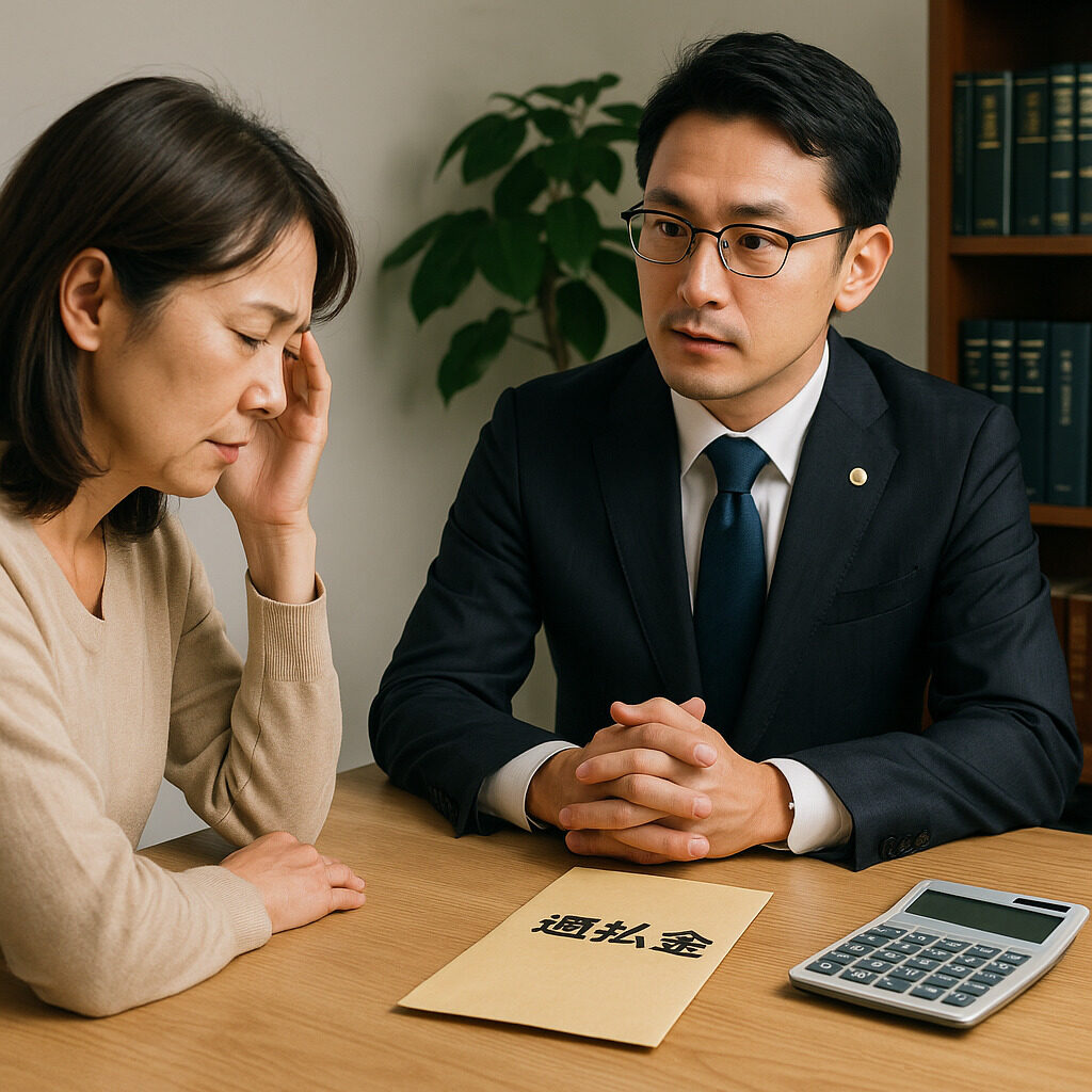 弁護士に過払い金の相談をしている様子