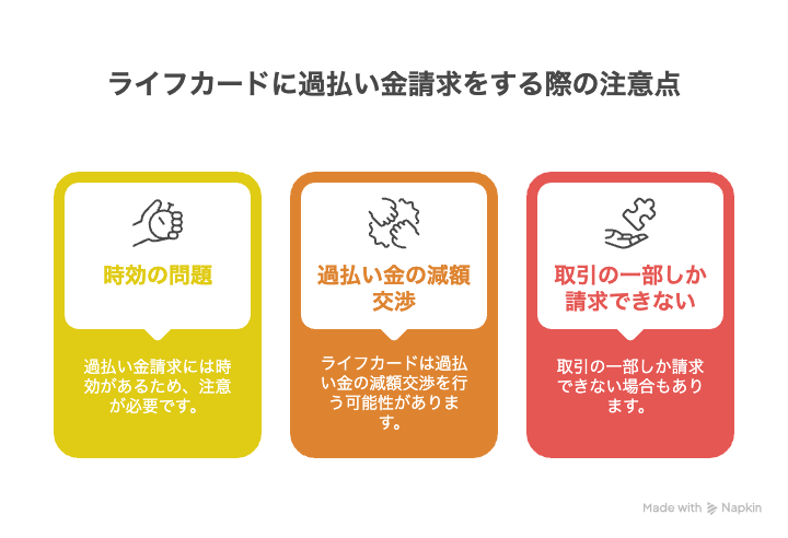 ライフカードに過払い金請求をする際の注意点